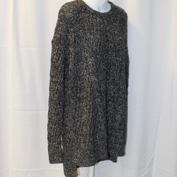 Isabel Maternity Women’s Grey Cable Knit Long Sleeve Sweater Size Medium - Picture 4 of 14